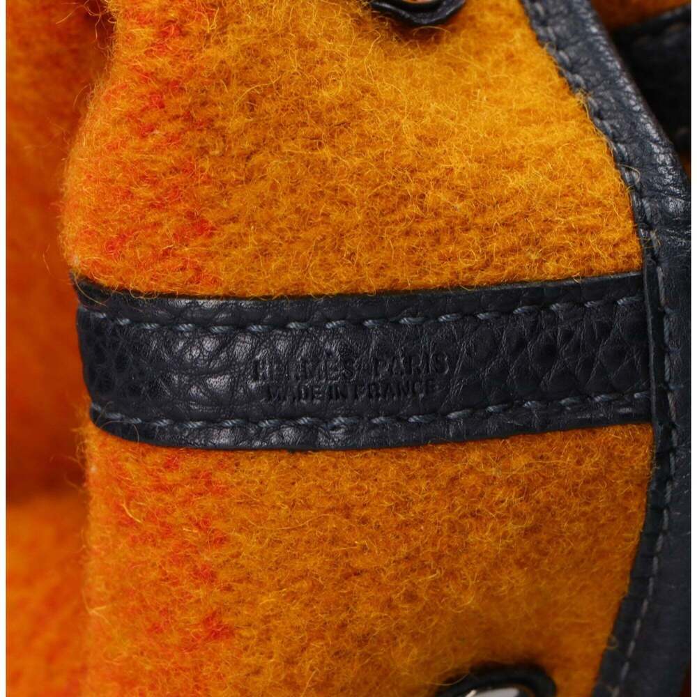 HERMES Mustard Orange Black Garden Party 36 PM - Picture 7 of 9